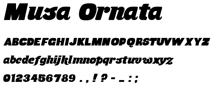 Musa Ornata font